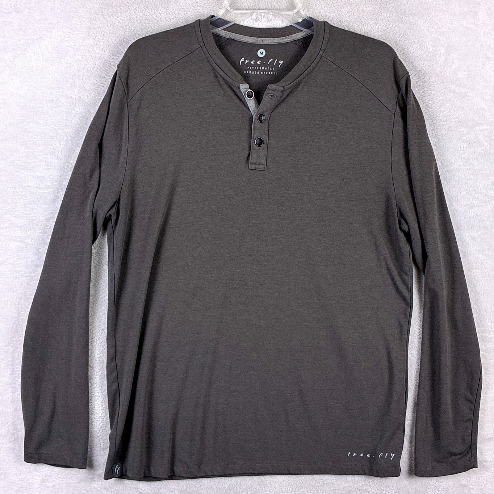 Free Fly Henley Shirt Mens M Gray Bamboo Lightweight Stretch Preppy Outdoors gallery
