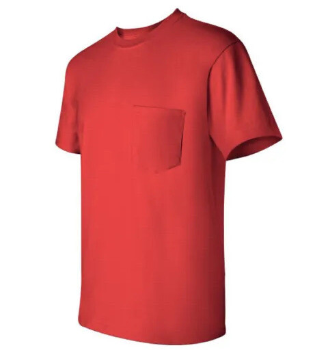 Gildan G2300 Ultra Cotton Red Pocket T Shirt Size Large gallery