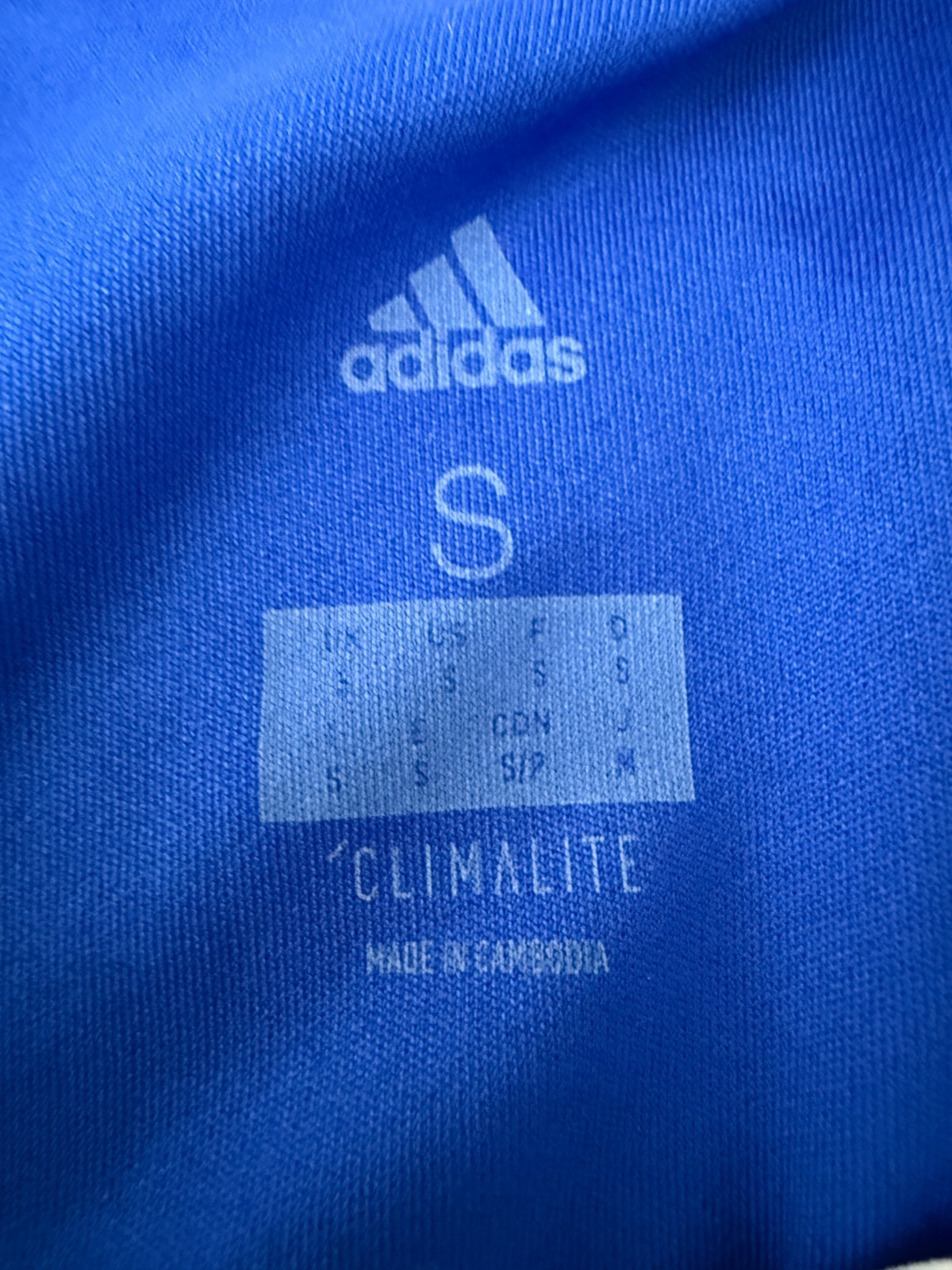 Adidas T-Shirt Blue short Sleeve Polyester Small S 34-36 in Mens gallery