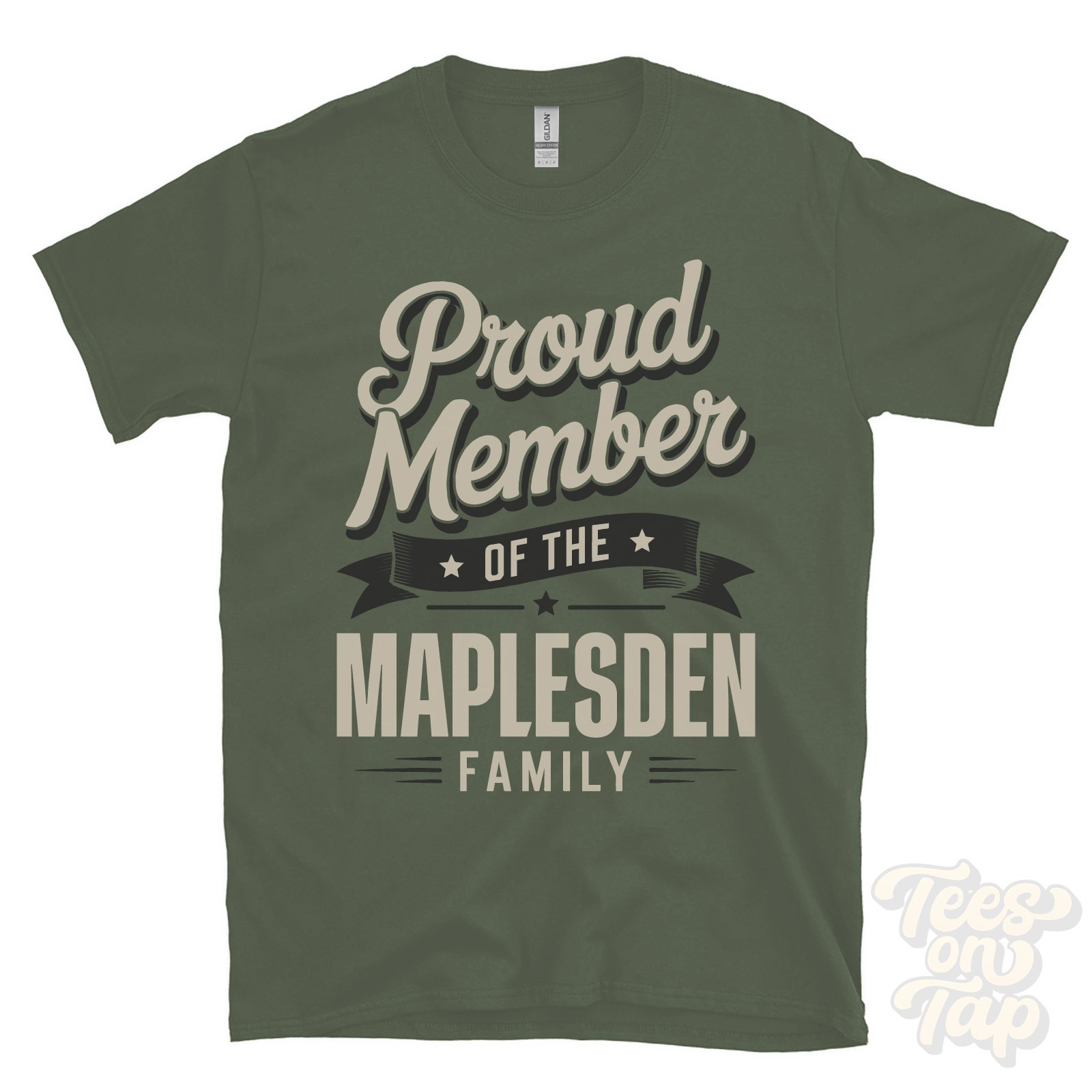PROUD MEMBER OF THE MAPLESDEN FAMILY T-SHIRT surname last name heritage ancestry