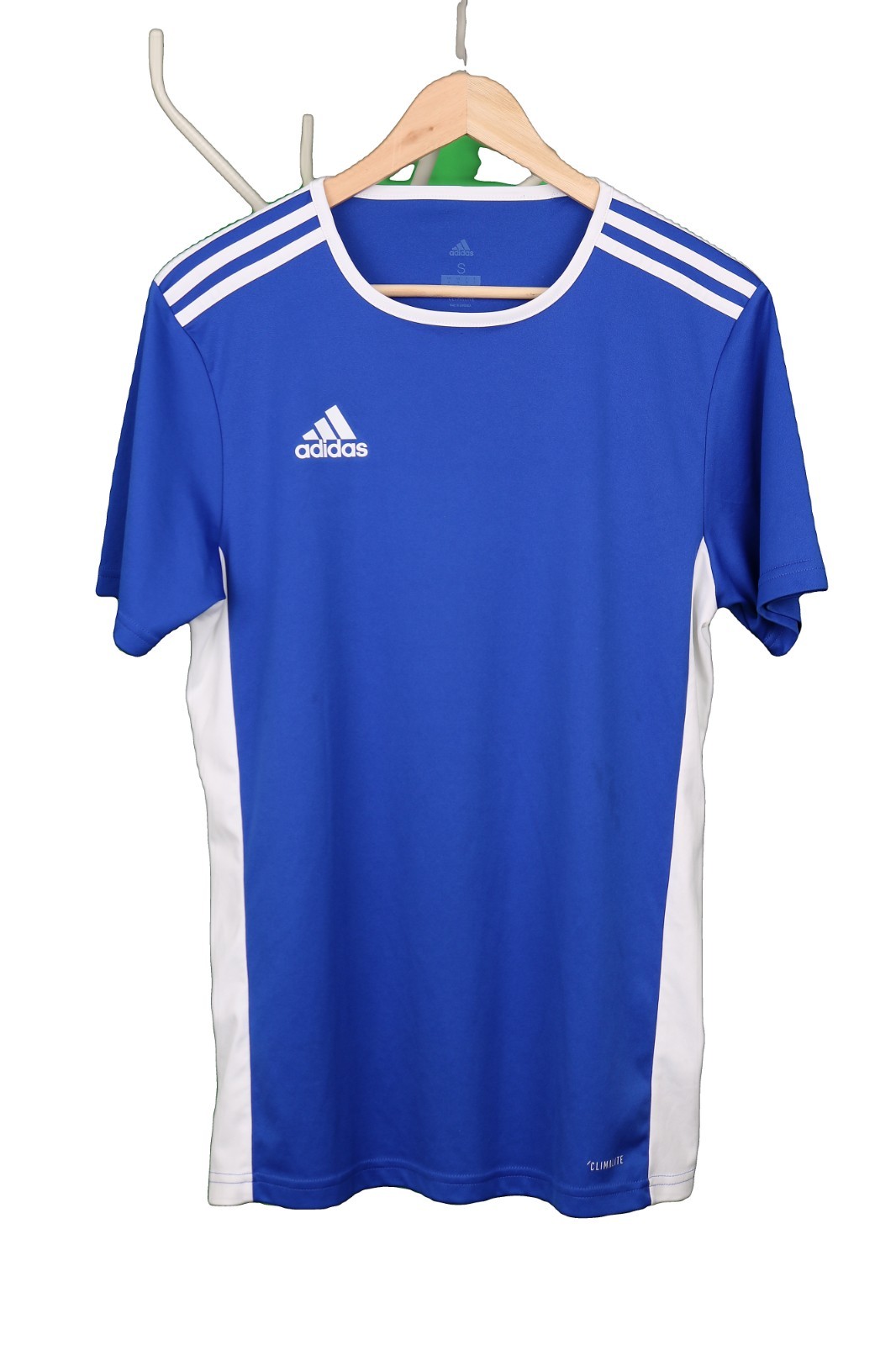 Adidas T-Shirt Blue short Sleeve Polyester Small S 34-36 in Mens gallery