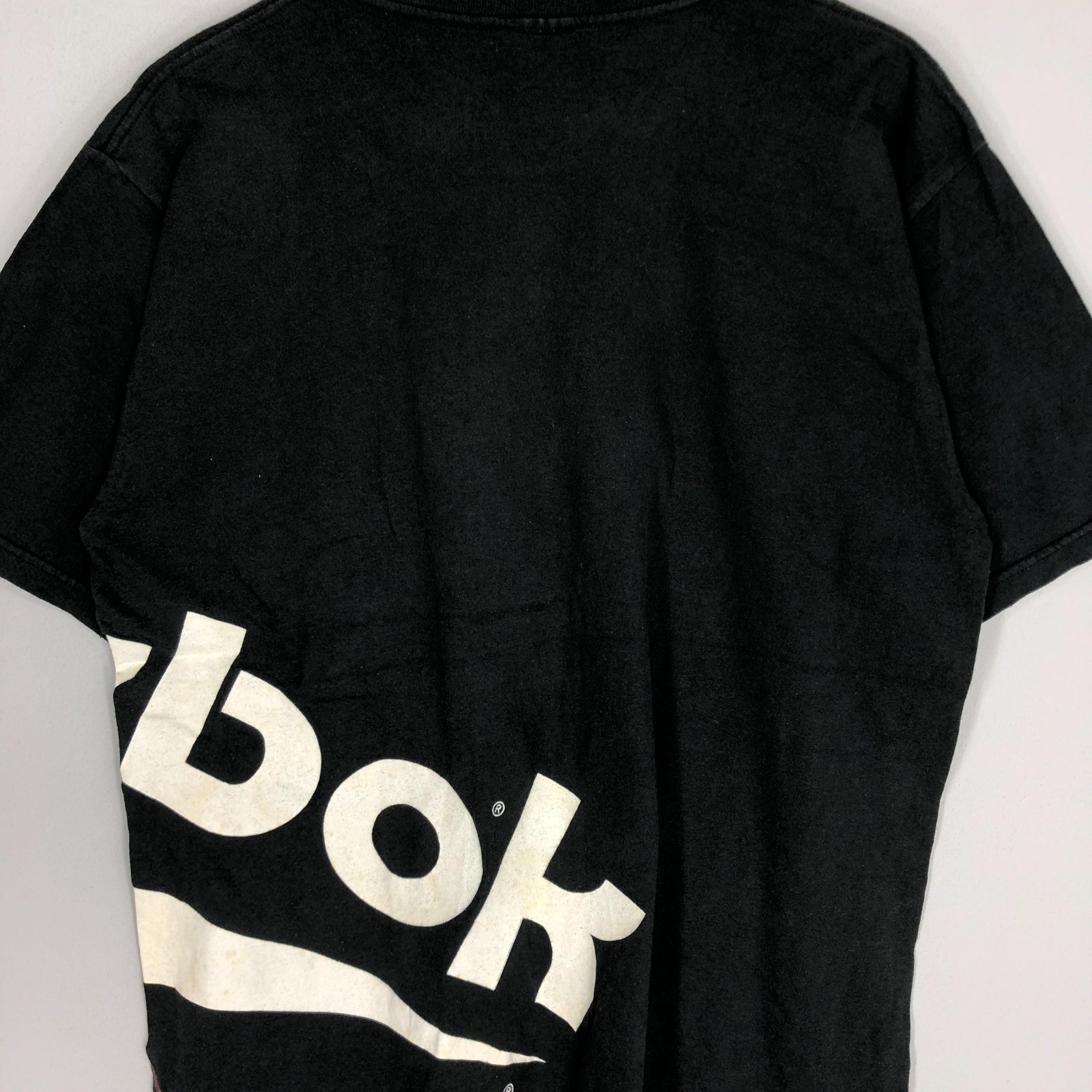 Vintage 90s Reebok Graphic Tee, Black Cotton Sports T-Shirt (Size L) gallery