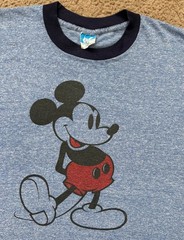 VTG 80’s Mickey Mouse Ringer Blue t-shirt Disney Single Stitch XL Made in USA
