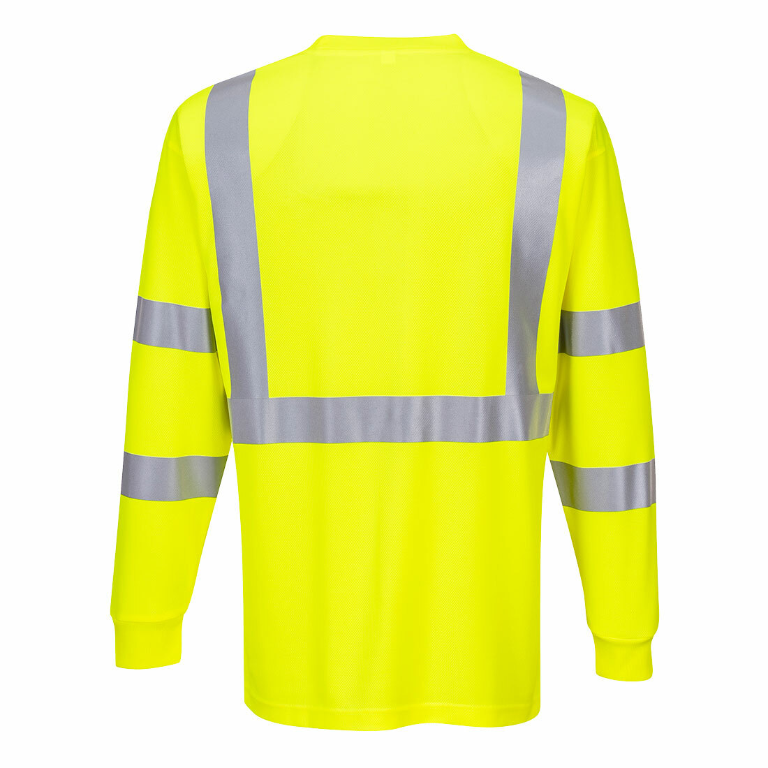 PORTWEST YELLOW HI VIS LS POCKET T-SHIRT RIBBED CUFFS SIZE S-6X S192* gallery