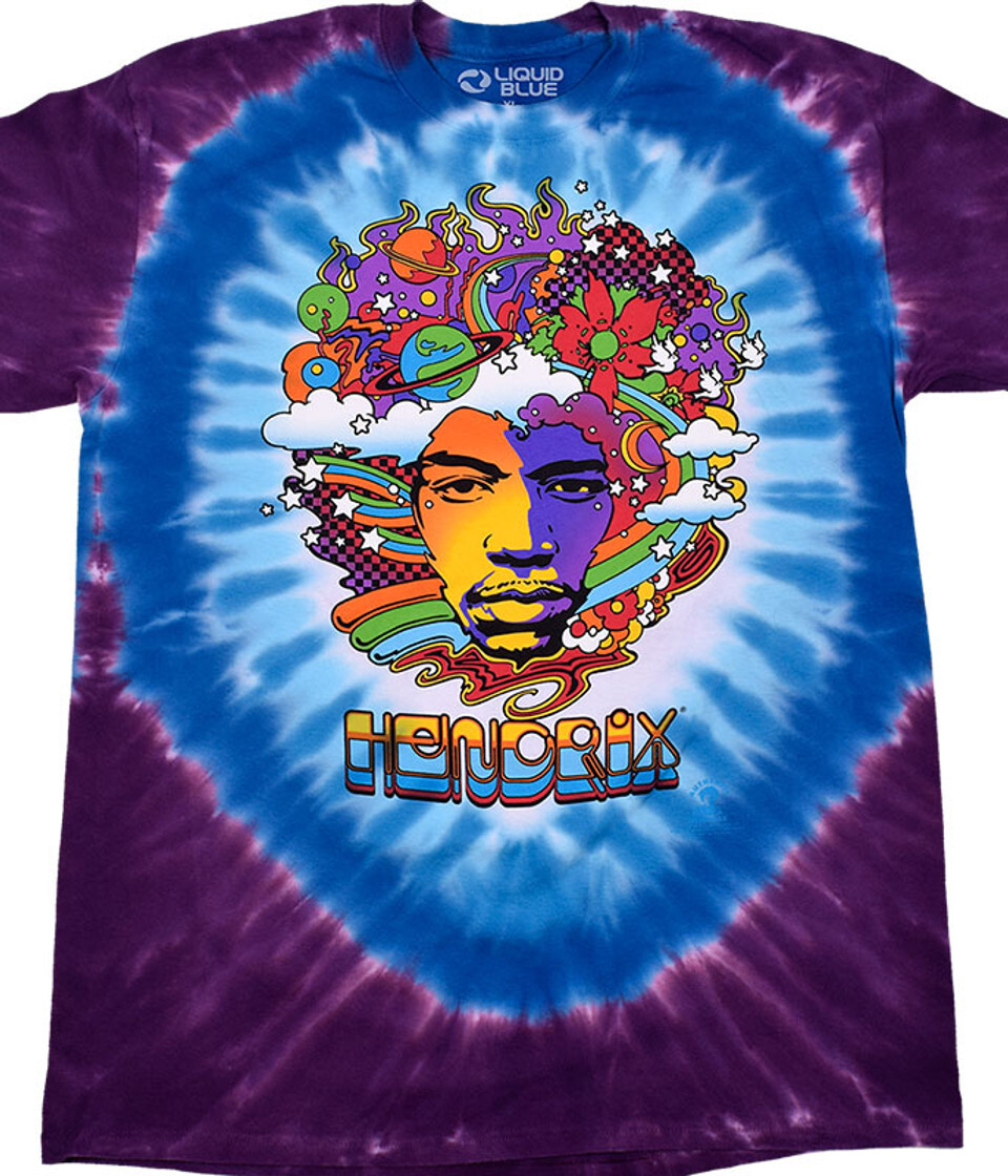 JIMI HENDRIX-MOD-TIE DYE-2 SIDED T-SHIRT S-M-L-XL-XXL Experience, GYPSIES gallery