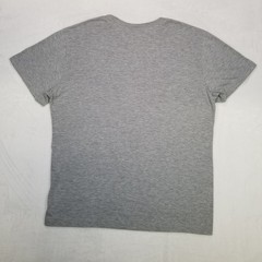Men’s Gray Never 51 St Large Block Letter Graphic Tee Shirt Medium Casual