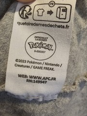 Rare Pokémon × A.P.C. Pikachu Gray Graphic T-Shirt Men’s M Sold Out JP Only