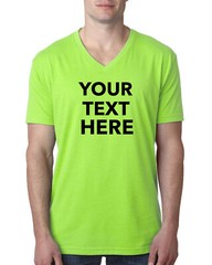 Custom Text, Logo- Next Level Men’s Premium CVC V-Neck Soft T-Shirt 6240