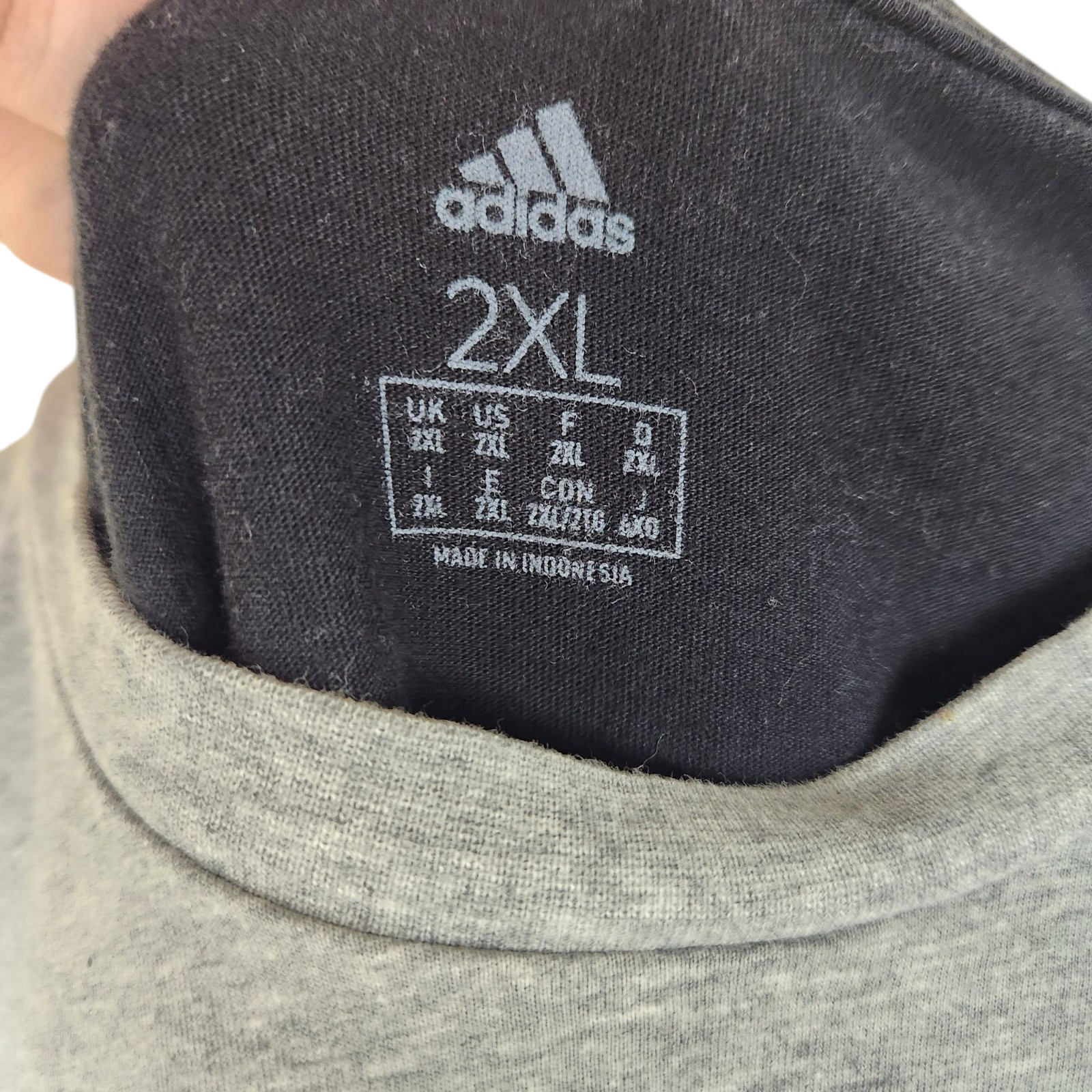 Adidas Two-Tone Black Gray T-Shirt Mens Size 2XL gallery