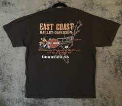 Vintage Harley-Davidson Work Sucks Let’s Ride T-Shirt, East Coast Quanitco, VA