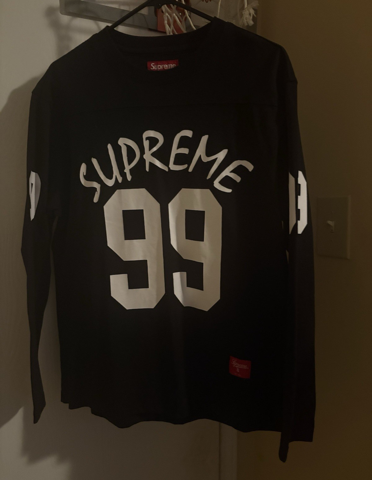 Supreme Men's Black Long Sleeve Graphic Logo T-Shirt Size S Regular Fit gallery