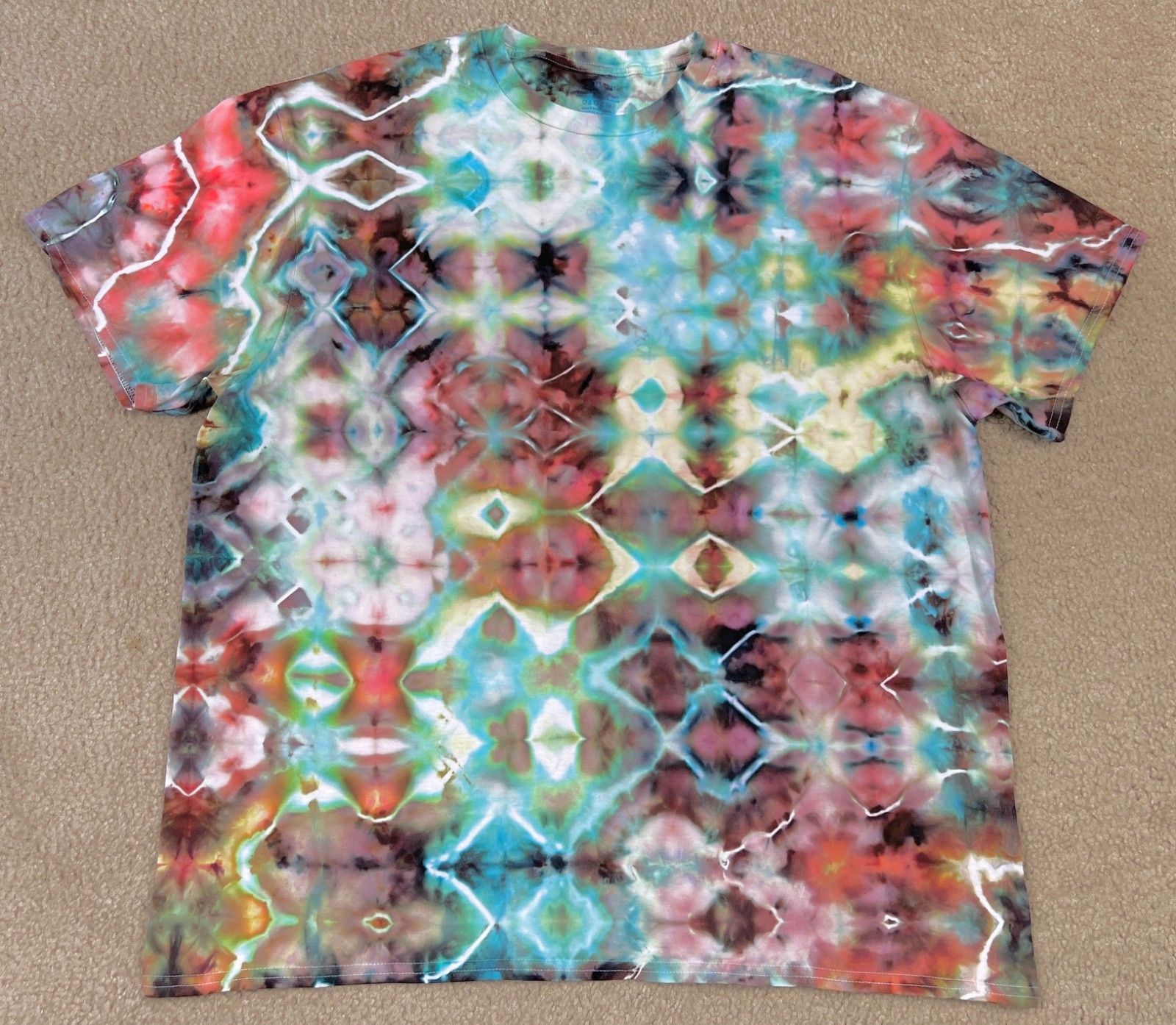 Handmade Ice Tie Dye T-Shirt 2XL Mens Womens Soft Cotton Glitch gallery