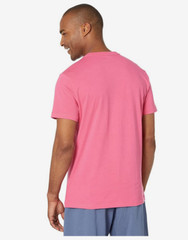 Calvin Klein Short Sleeve Smooth Cotton Crew Neck Tee, Pink Flambe,M