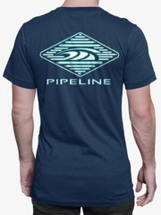 Pipeline Wave Surf Graphic – Navy Tshirt Men’s