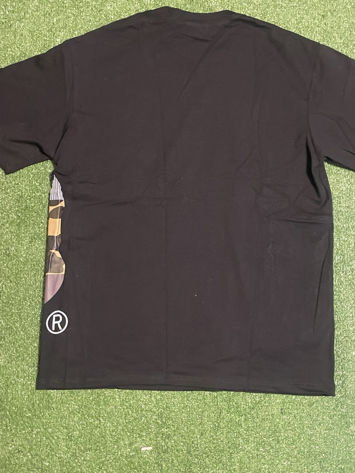 A Bathing Ape Black Graphic Logo Print Crew Neck Short Sleeve T-Shirt Men's L gallery