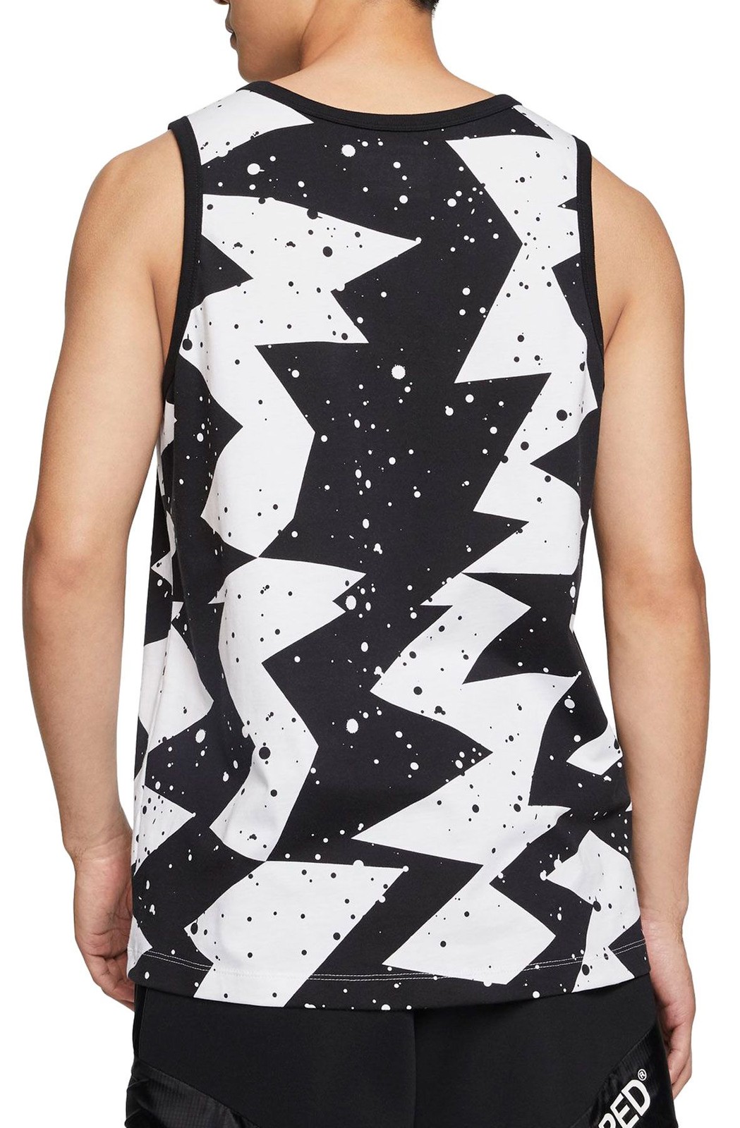 JORDAN PRINTED POOLSIDE TANK TOP MEN SIZE SMALL TO XL BLACK WHITE COMFORT STYLE gallery