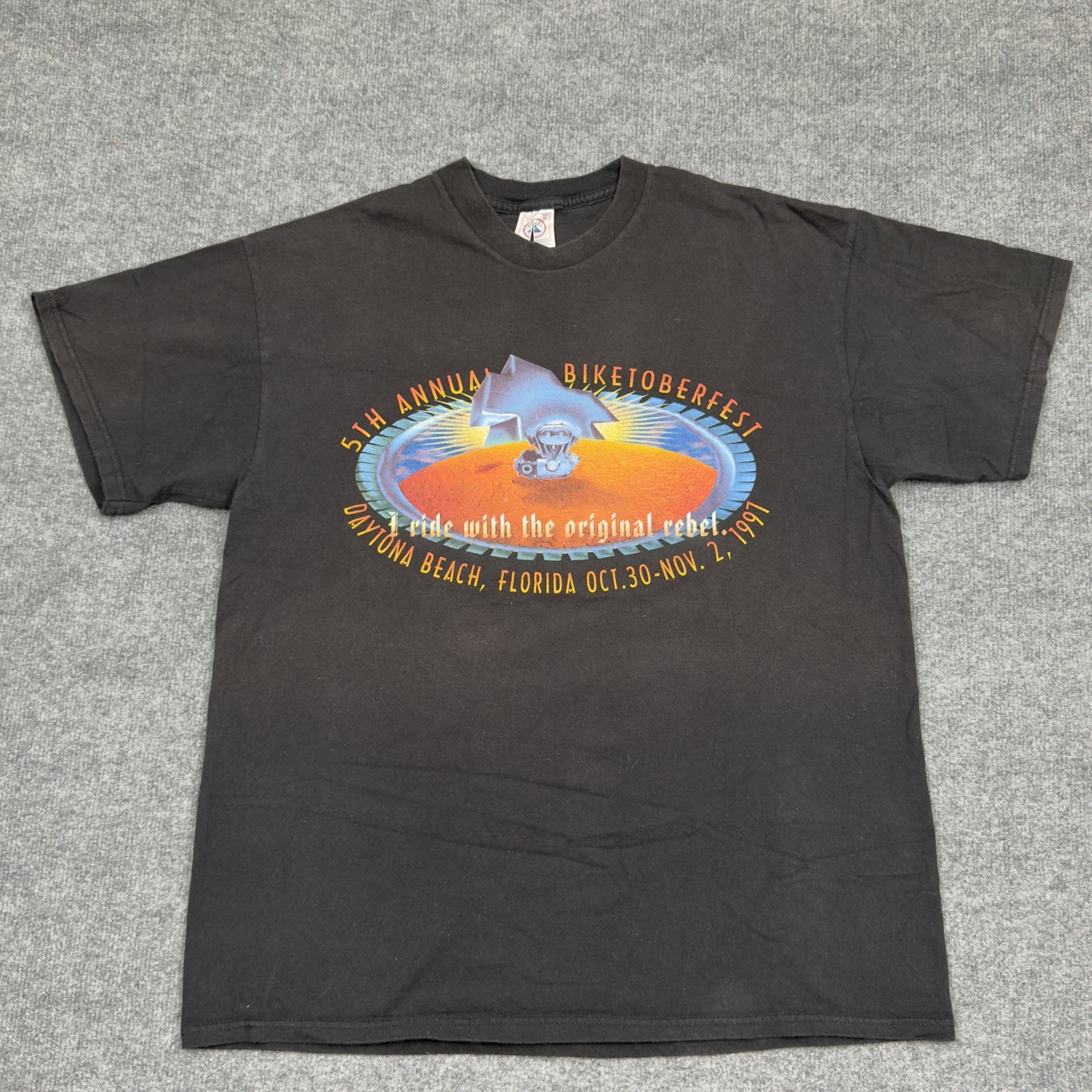 Vintage Biketober Fest 1997 Shirt Mens XL Black Daytona Beach Delta Pro Weight gallery
