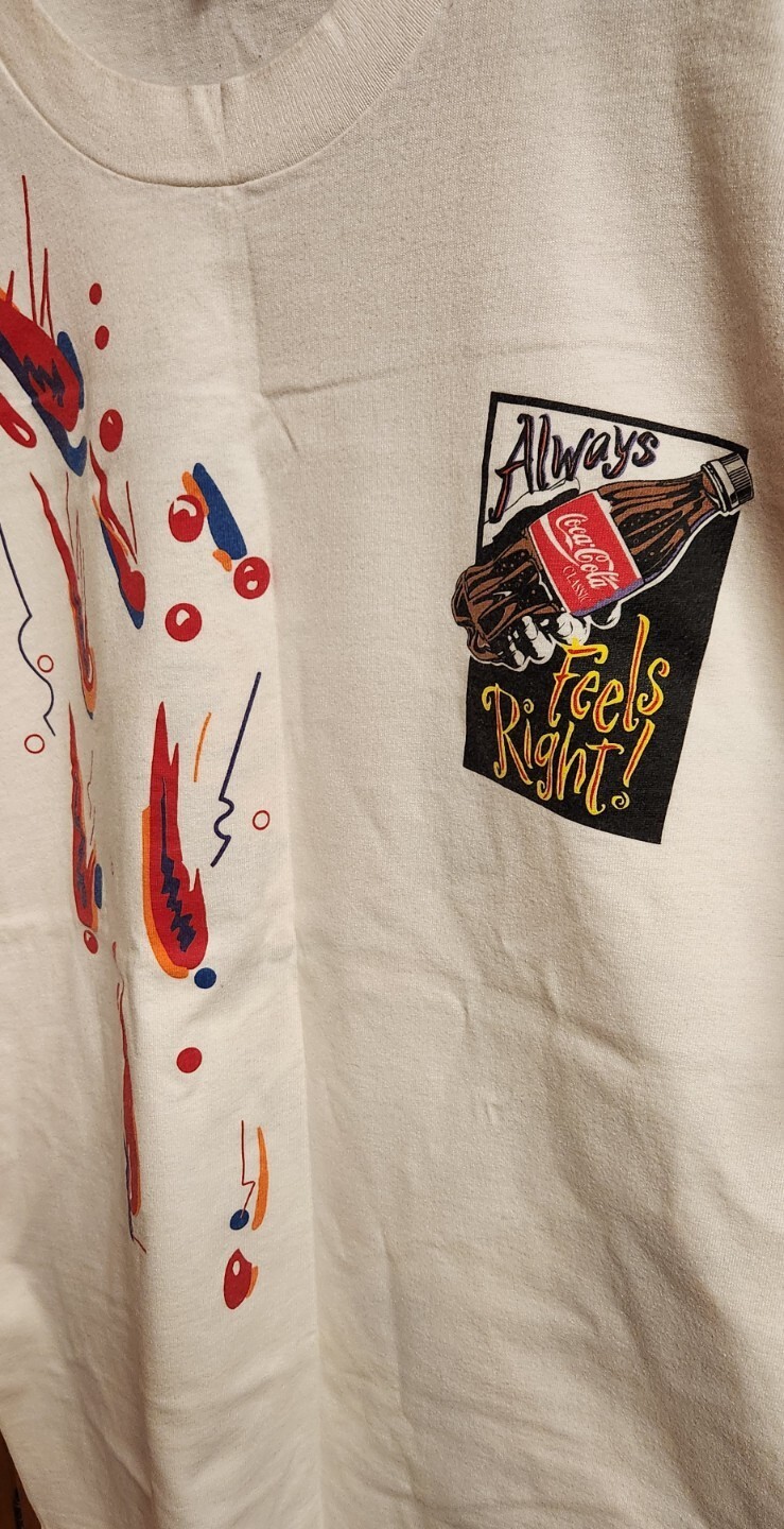 Coca Cola T Shirt Men's XL Always Feel Right Vintage America's Best Double Sided gallery