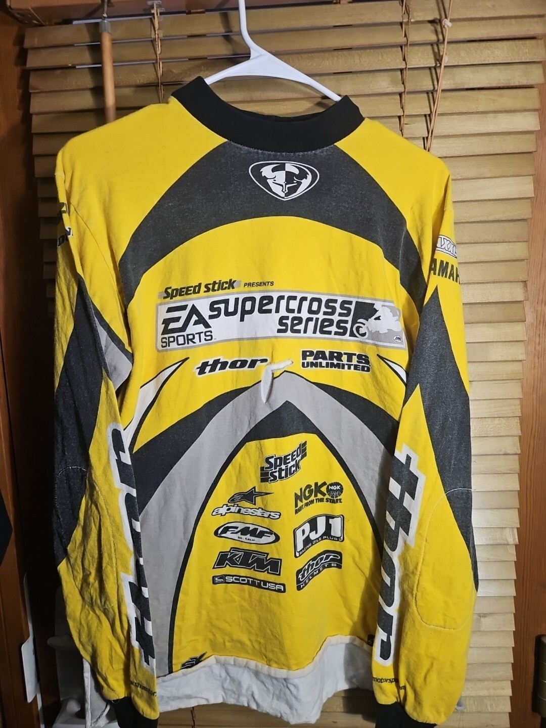 Vintage Y2K EA Sports Supercross Motocross Promo Dirt Bike Jersey Thor Men's S gallery