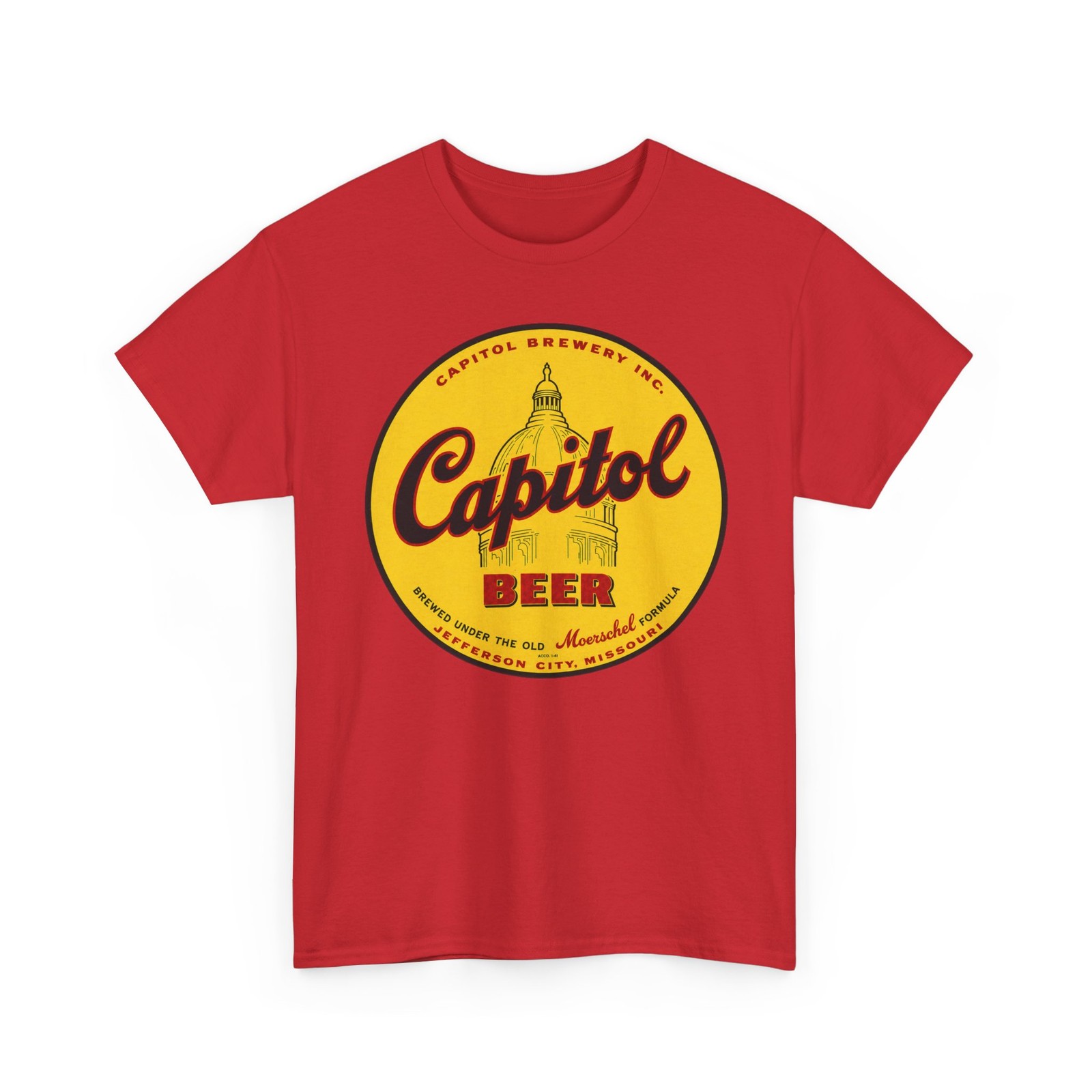 Capitol Brewery Jefferson City MO Moerschel Formula Beer Breweriana T-Shirt gallery