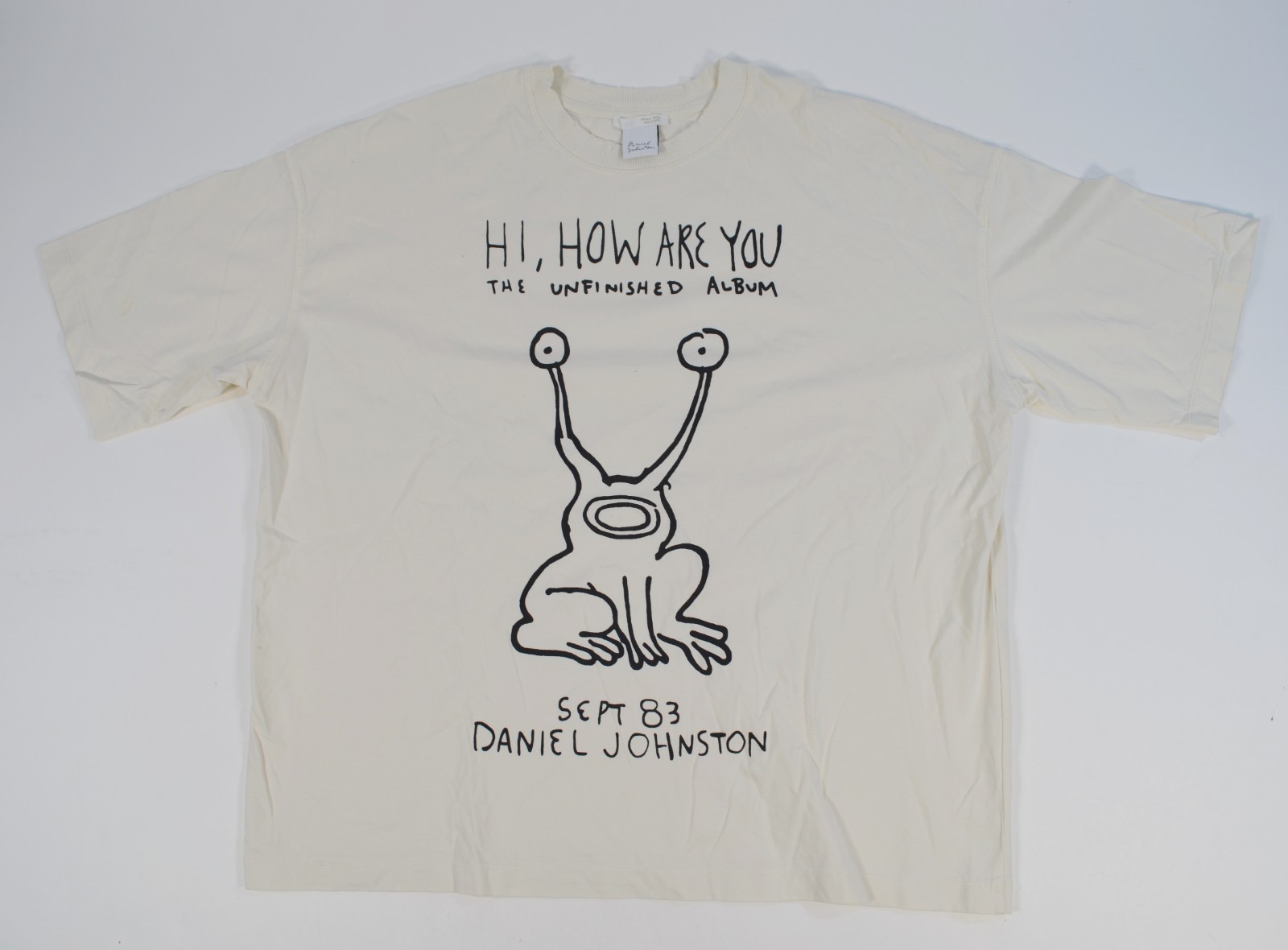 Daniel Johnston Hi How are You? Sept 1983 White Sara Large Shirt