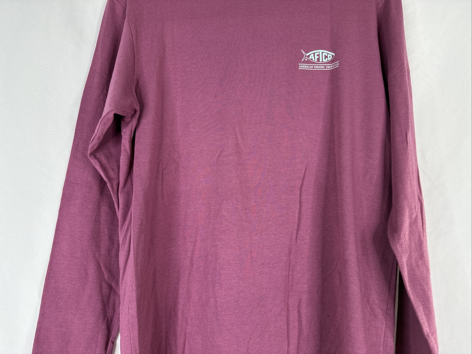 AFTCO Technical Tee Mens Size M Red Long Sleeve Graphic UPF 50 New gallery