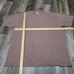Vintage Construction Workers Brown T Shirt XL 1999 90s Husband Dad Shirt Gift
