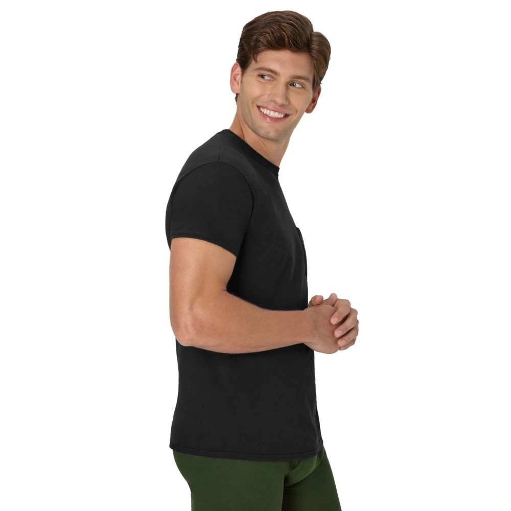 Hanes 6-Pack Pocket Tee Men's T-Shirt Soft and Breathable Black/Grey gallery