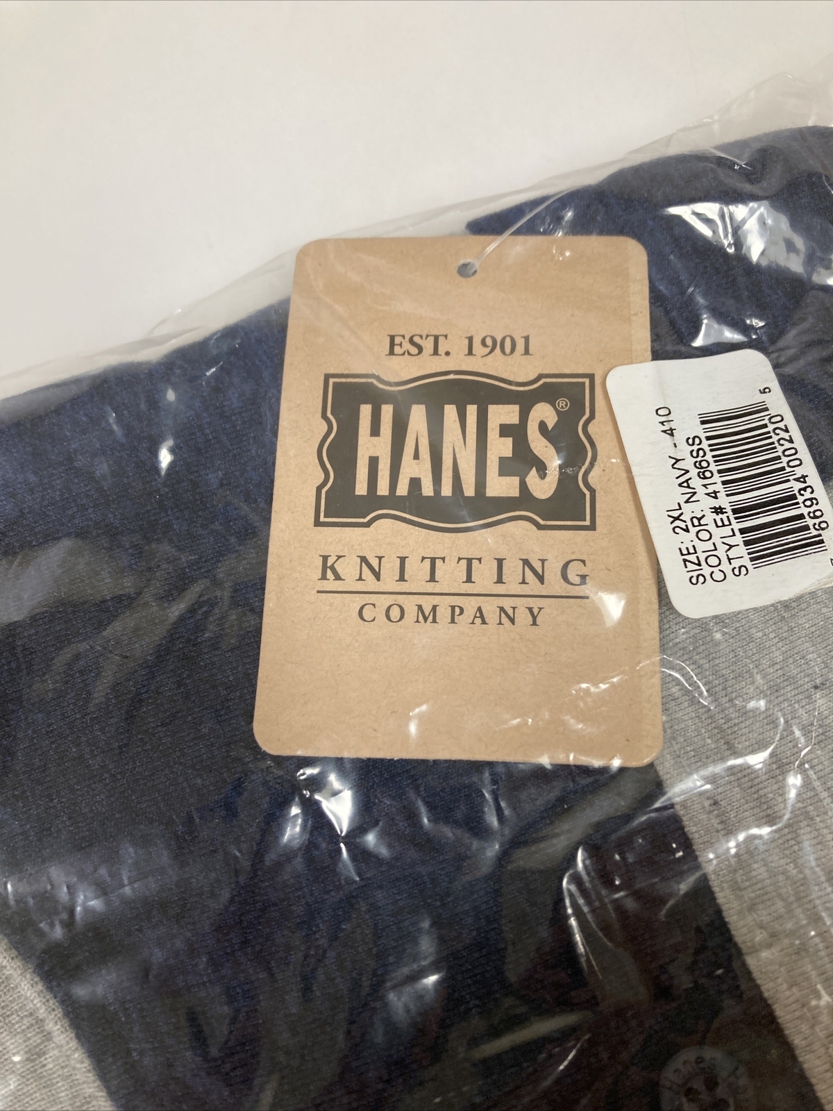 New Hanes Knitting Company Navy Blue 2XL 4166SS gallery