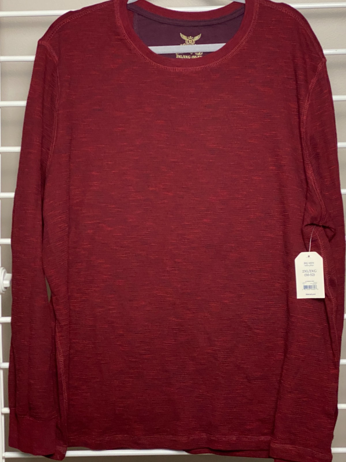 Vintage NWT Faded Glory Mens Thermal Shirt Crew Neck 2XL 50 – 52 Cotton Blend