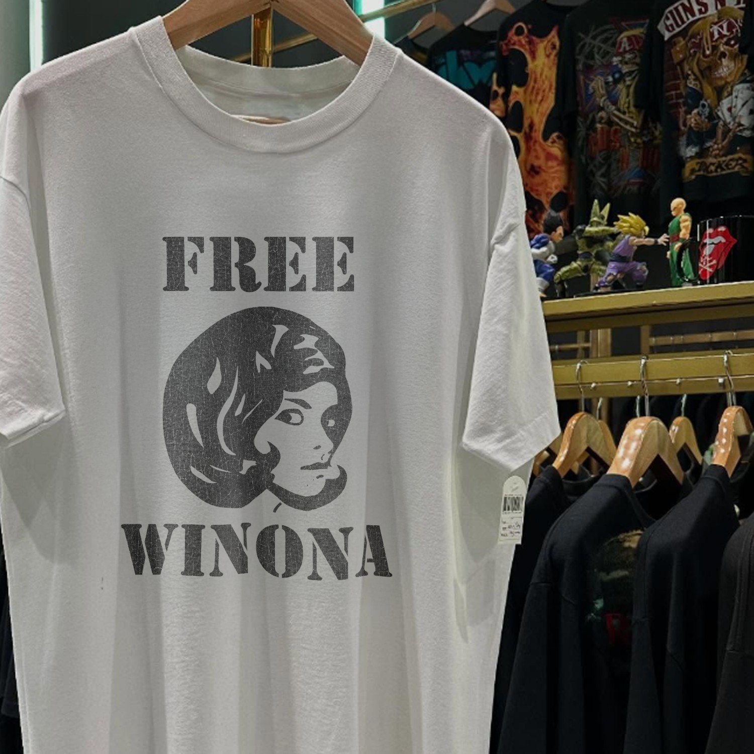 90s Free Winona Washed T-Shirt White M gallery