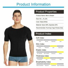 Men Slimming Body Shaper Plus Size Tank Tops Compression Vest Posture Corrector