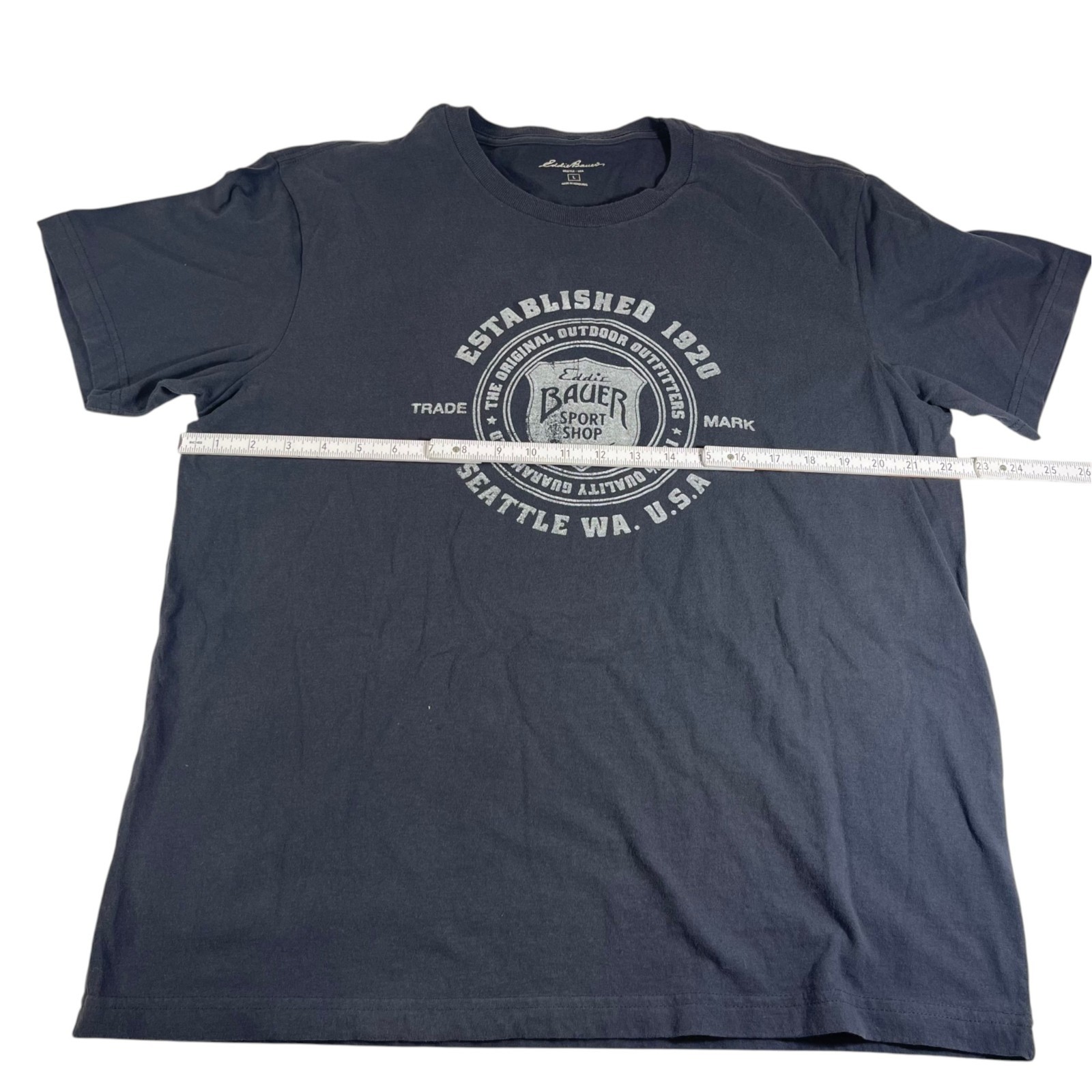 Eddie Bauer Mens Graphic T Shirt Outdoor Casual Blue Size L Classic gallery