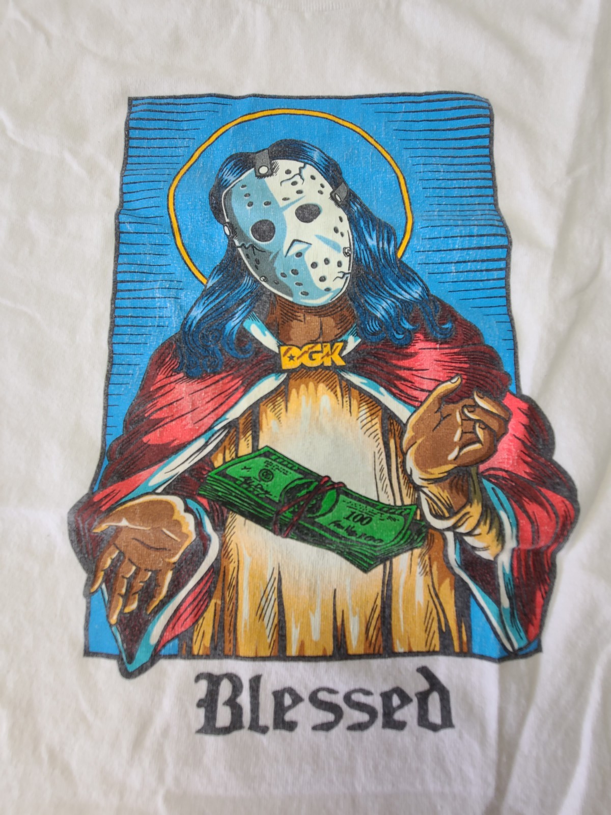 DGK Blessed Jason Mask Tee Mens XL Dirty Ghetto Kids Skate Streetwear Shirt gallery