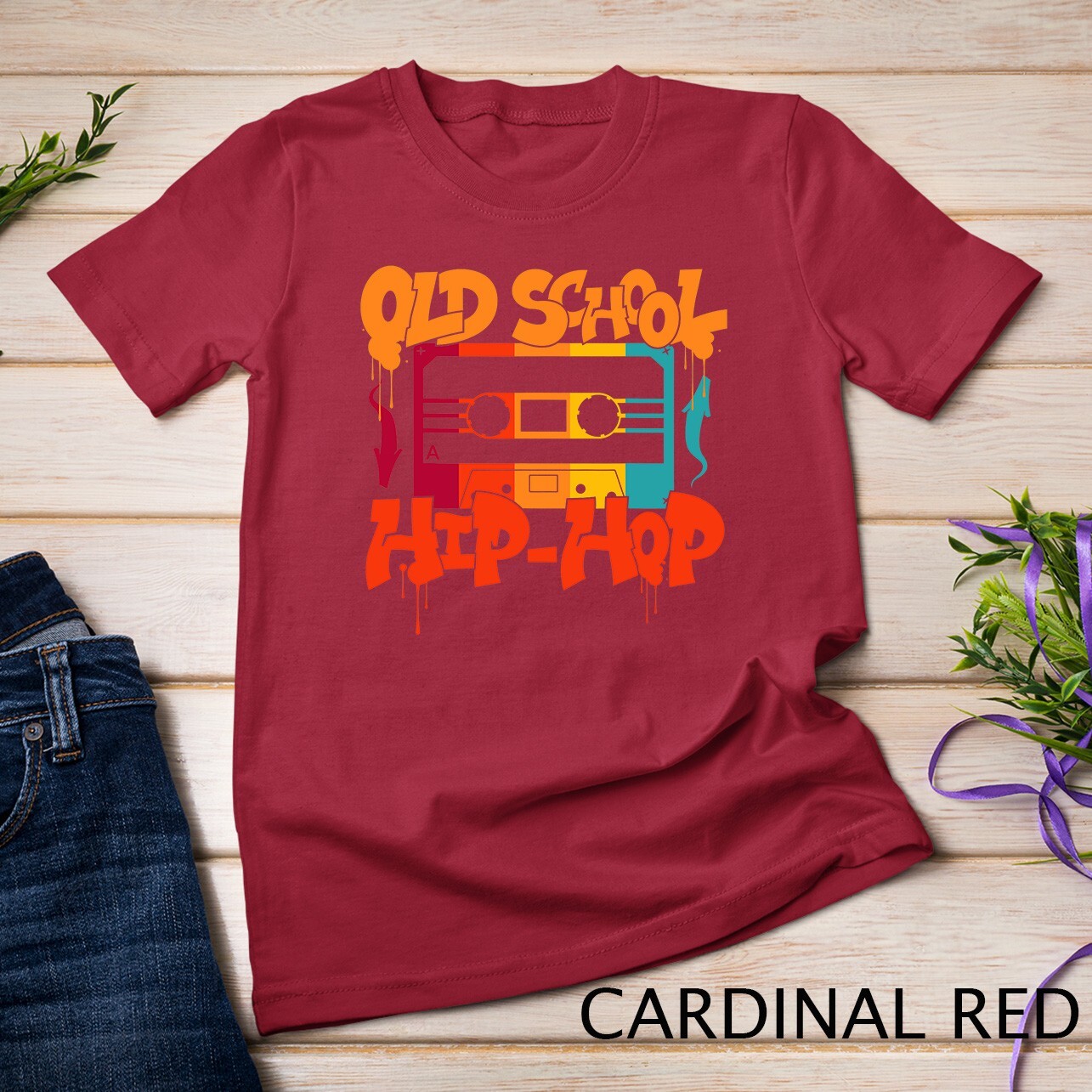 Retro Old School Hip Hop 80s 90s Graffiti Cassette Gift T-Shirt Unisex T-shirt gallery