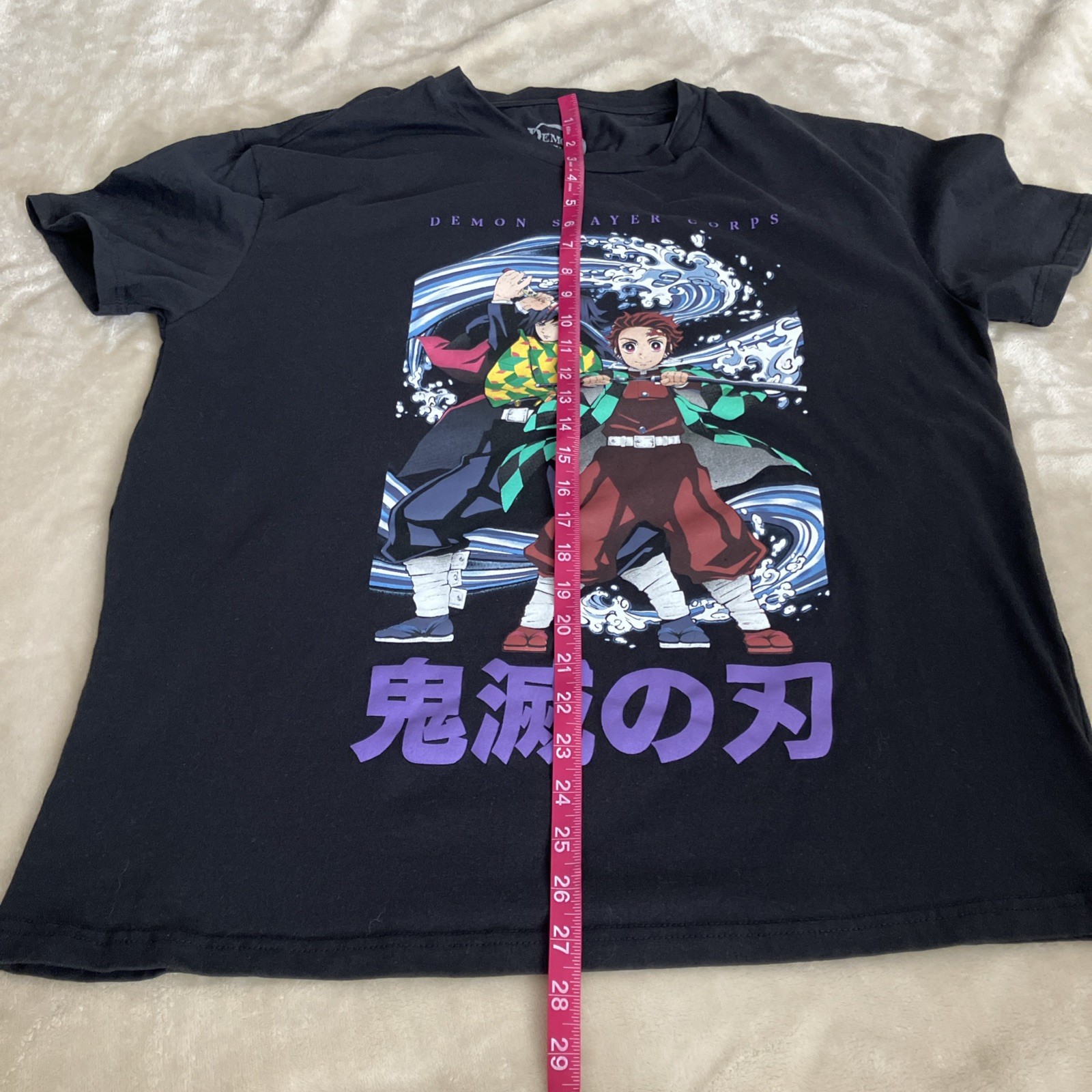 Demon Slayer Corps Graphic Tee Unisex XL Black Short Sleeve Stretch Cotton gallery