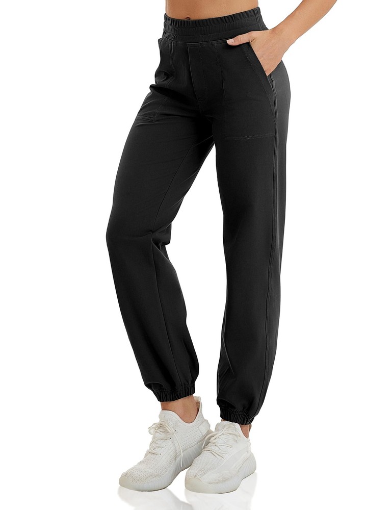 Womens Joggers Yoga Pants Pockets Running Sweatpants High Waisted Stretchy