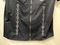 Lurking Class by Sketchy Tank Hotbox Chains Black Zip Work Shirt Size M