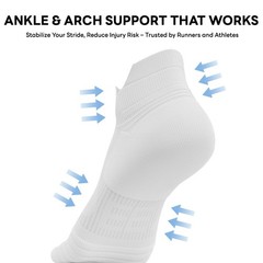 Ankle Compression Socks for Men and Women 6 Pairs Cushioned Low Cut Athletic …