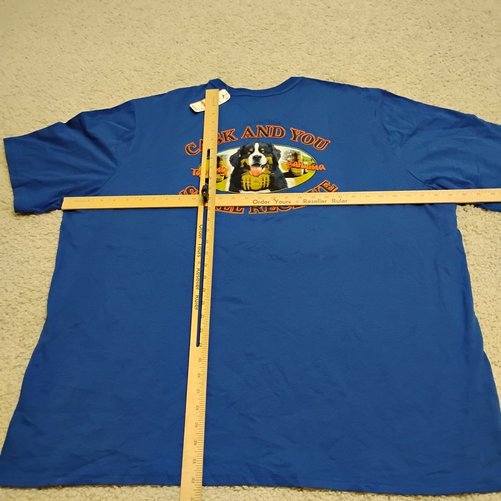 Tommy Bahama Shirt Mens 3XLT Tall Blue Cask Dog Beach Casual Tee Fishing Outdoor gallery