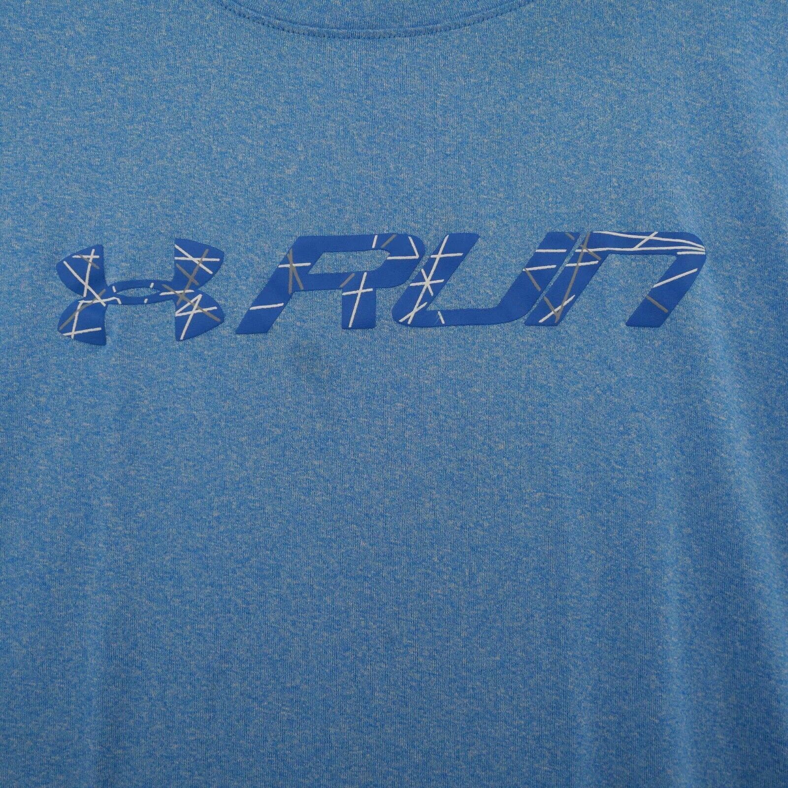 Under Armour Run Heatgear Loose Fit Men's Size XL Solid Blue Crew-Neck T-Shirt gallery