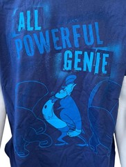 Disney Men’s Aladdin All Powerful Genie Navy Short Sleeve Shirt Size Large