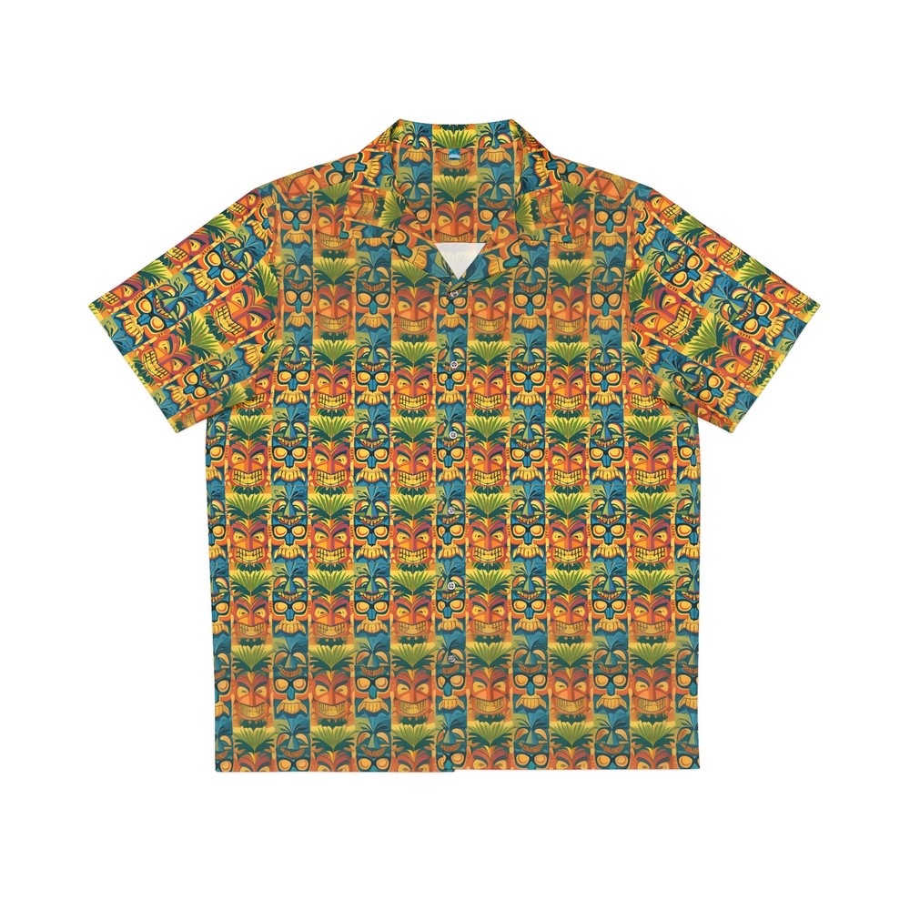 Tiki No. 1 – Fun Tiki Pattern Authentic Retro Men’s Hawaiian Shirt