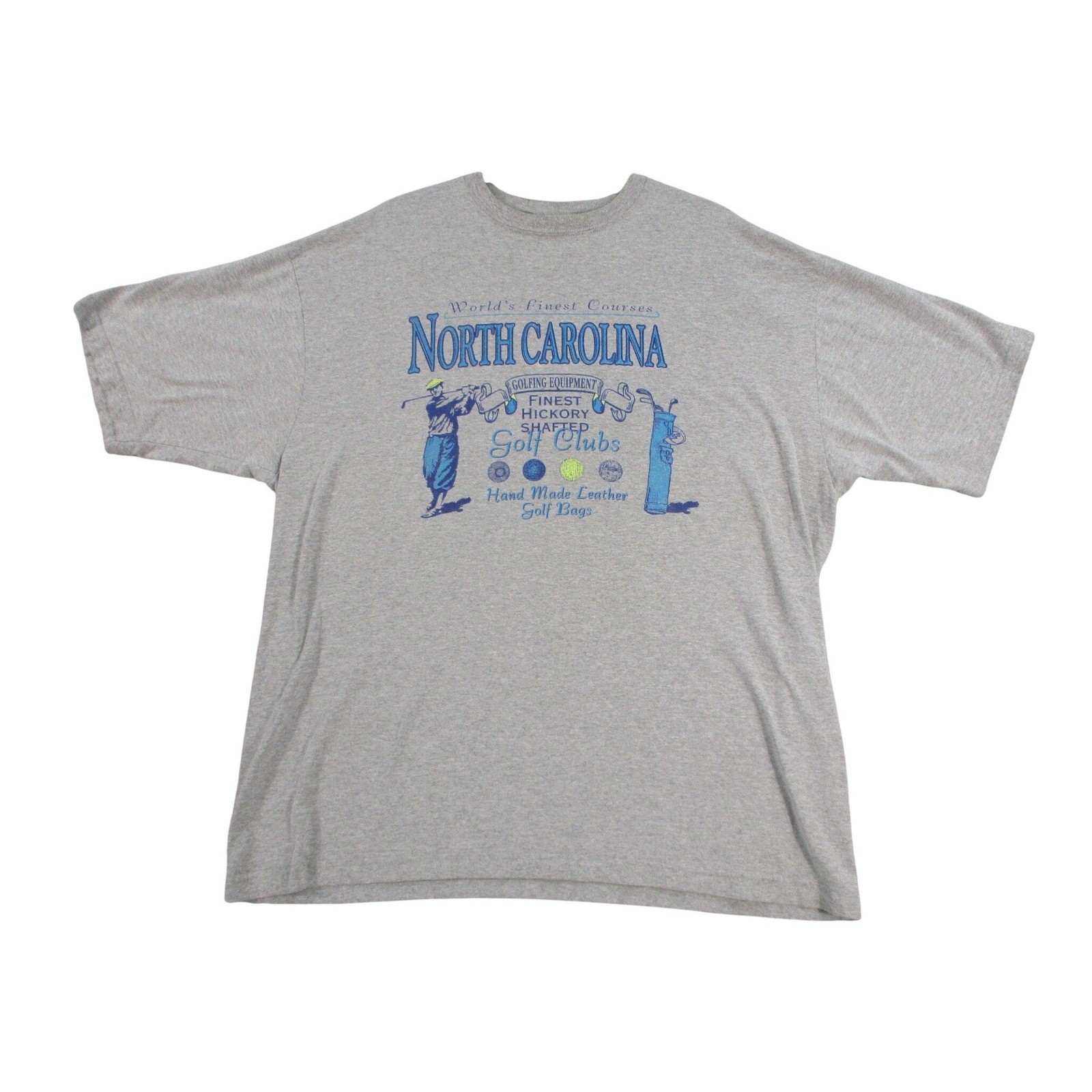 Island Sportswear North Carolina Golfing Equipment T-Shirt Mens XXL Gray Vintage gallery