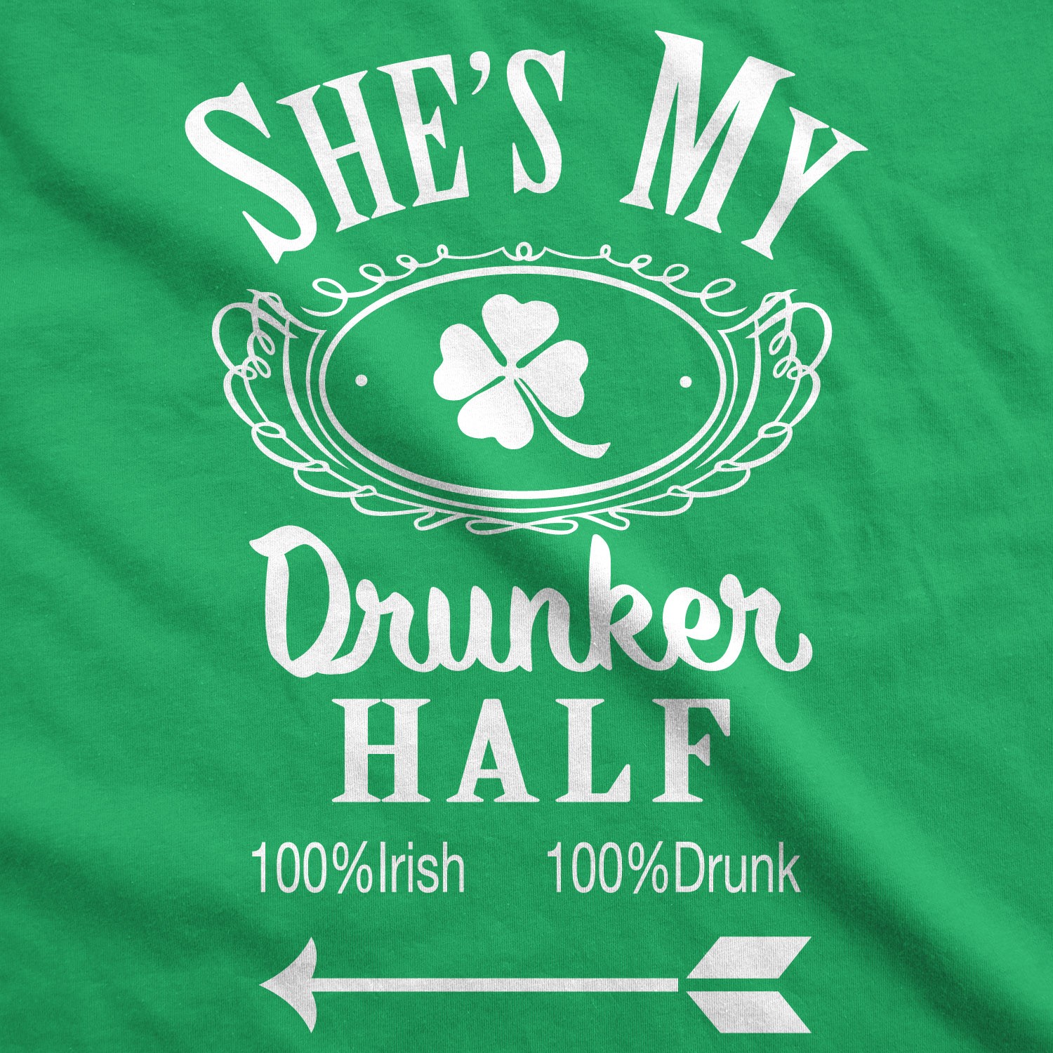 Shes and Hes My Drunker Half Shirt Funny Party Couple Pub Crawl Graphic Shamrock gallery