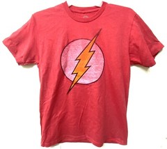 Official DC Comics The Flash T Shirt Distressed Logo Red – Size Medium