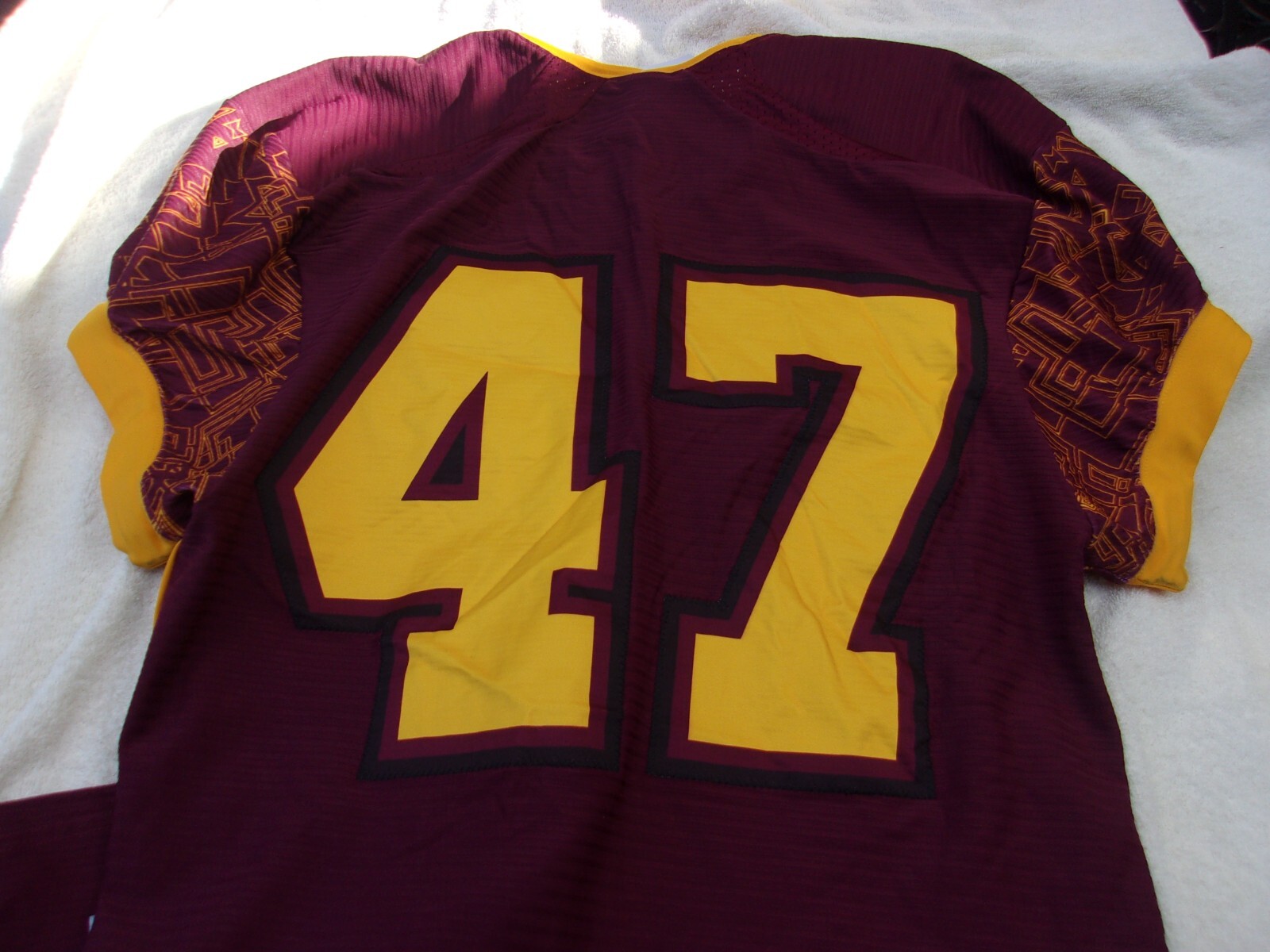 NWOT Russell game cut football jersey, nylon blend, men's L, teams, colors, long gallery