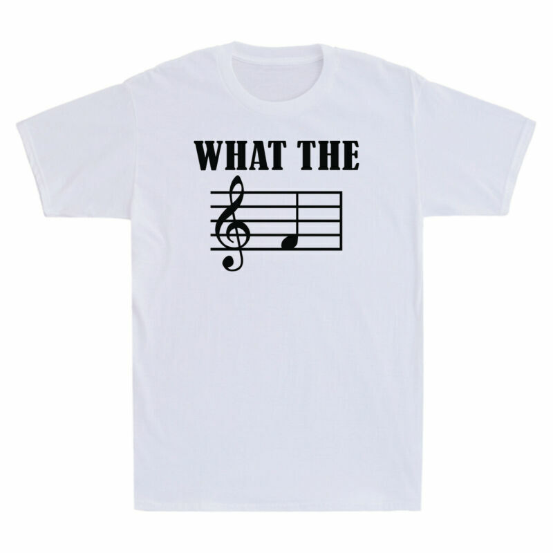 What The F Musical Note Funny Musical Note Graphic Gift Men's Cotton T-Shirt gallery