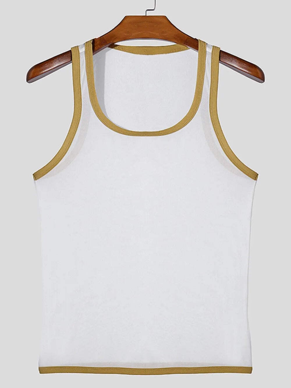 Men's Contrast Trim Wide Strap Tank gallery