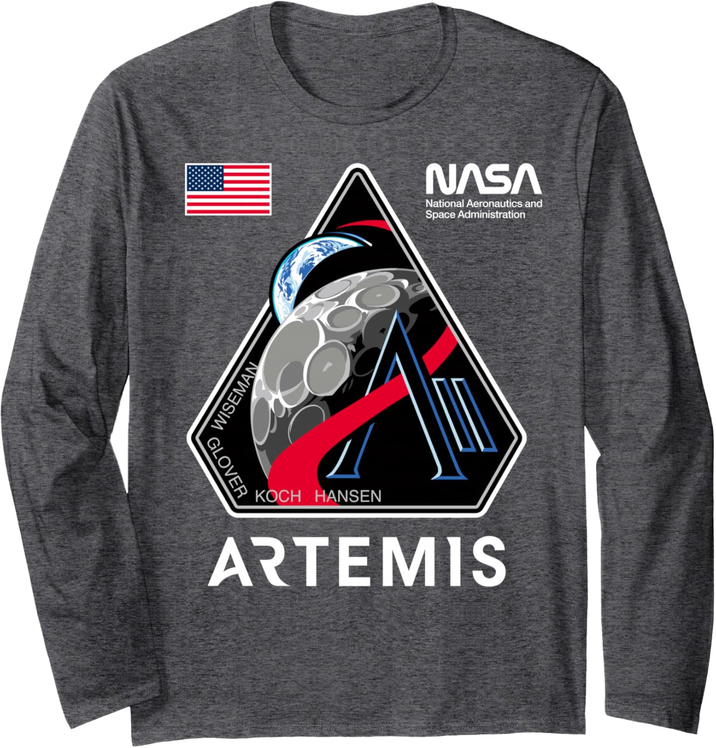 NASA Artemis II Mission Patch Logo Moon Space Program 2026 Long Sleeve T-Shirt gallery